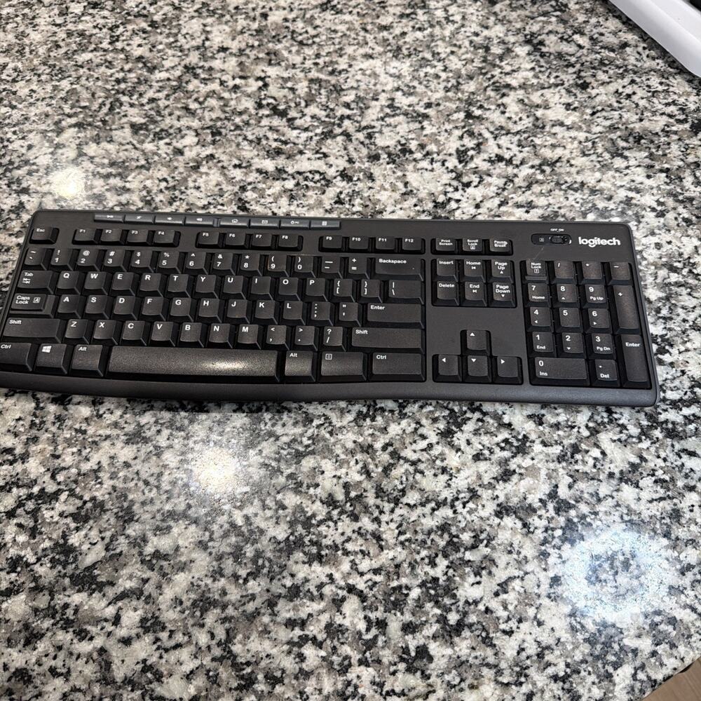 Logitech K270 Wireless Keyboard Black No Batteries Cover Not Tested
